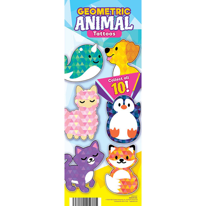 Geometric Animals Vending Tattoos (300 ct)