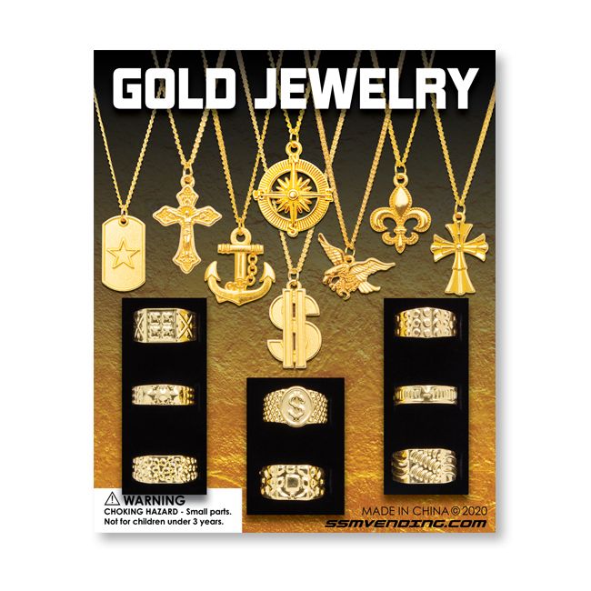 Gold Jewelry Vending Toys (1-inch) 250 ct