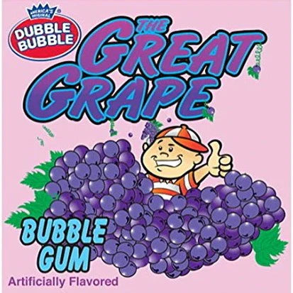 Dubble Bubble Grape Double Bubble Logo Gumballs, 1-inch (850 ct)