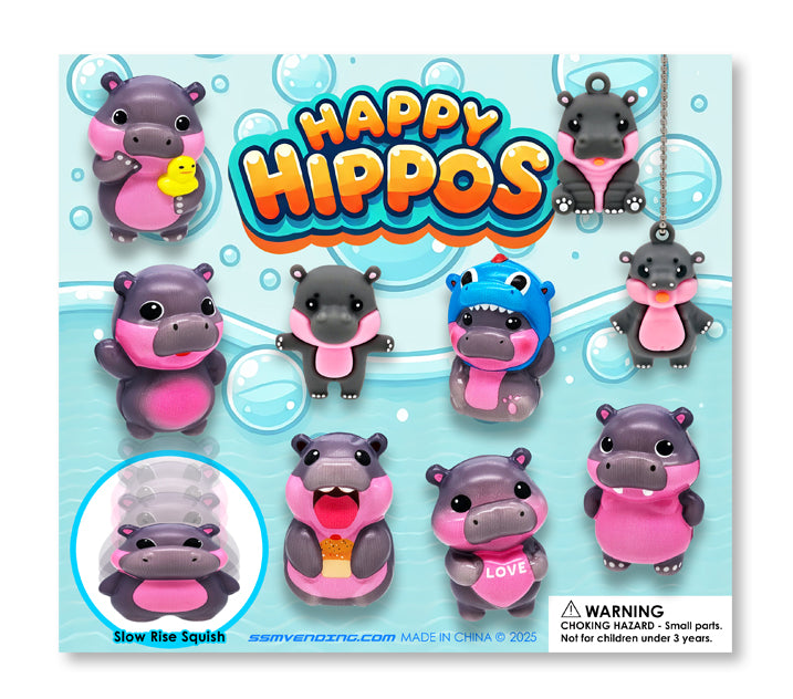 Happy Hippos Mix Vending Capsules (2 inch) 250 ct
