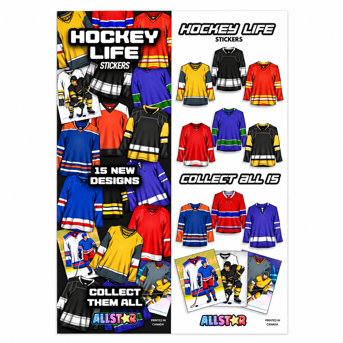 Hockey Life Stickers (300 ct)