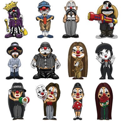 Homies® Clown Tattoos in Folders (300pcs)