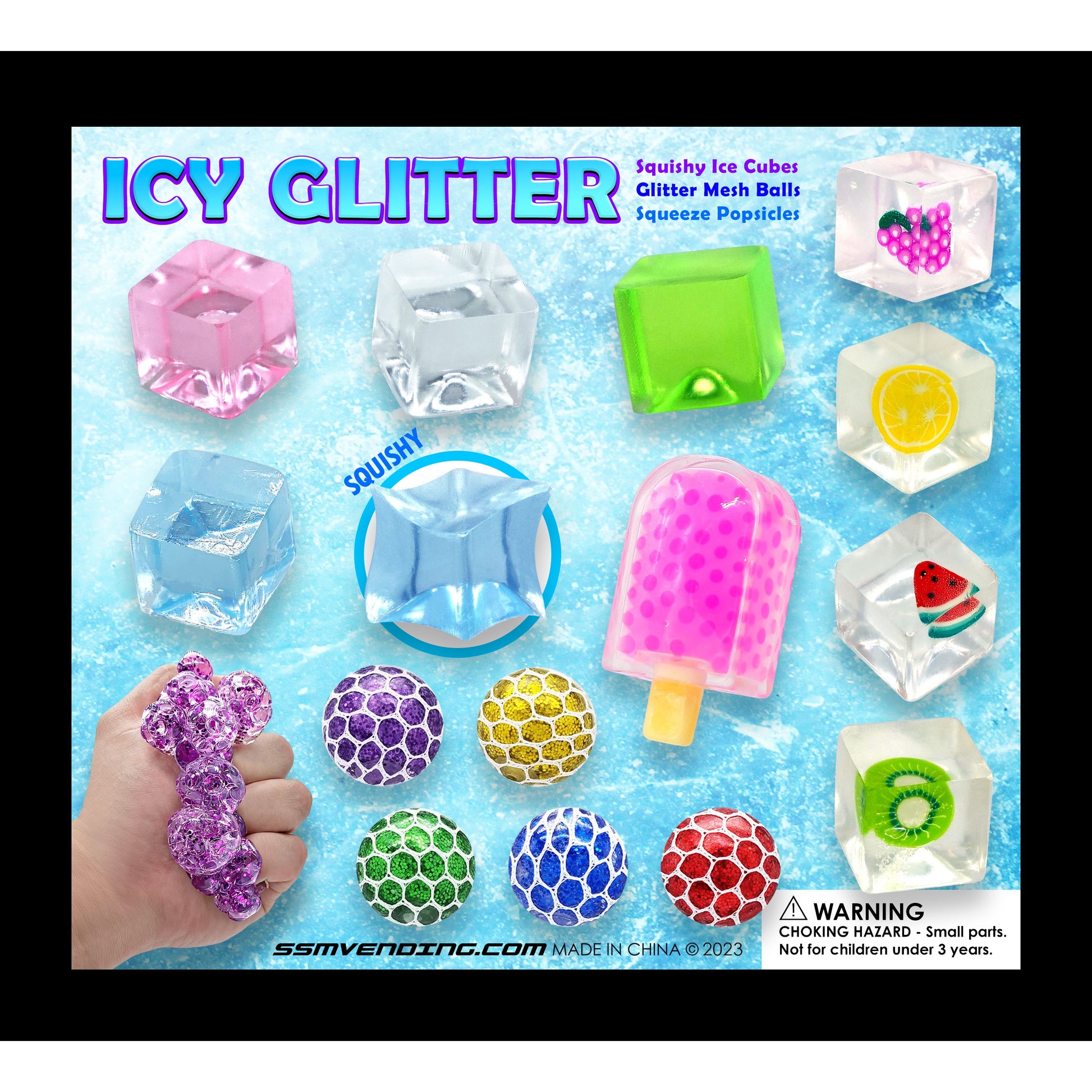 Icy Glitter Vending Capsules (2 inch) 250 ct