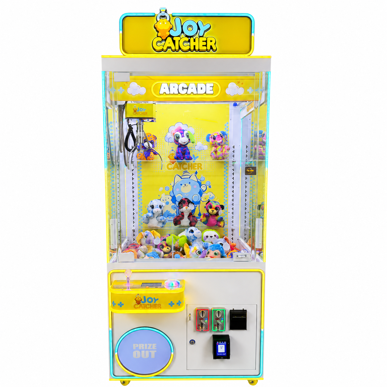 Yellow Joy Catcher 31-inch Claw Machine