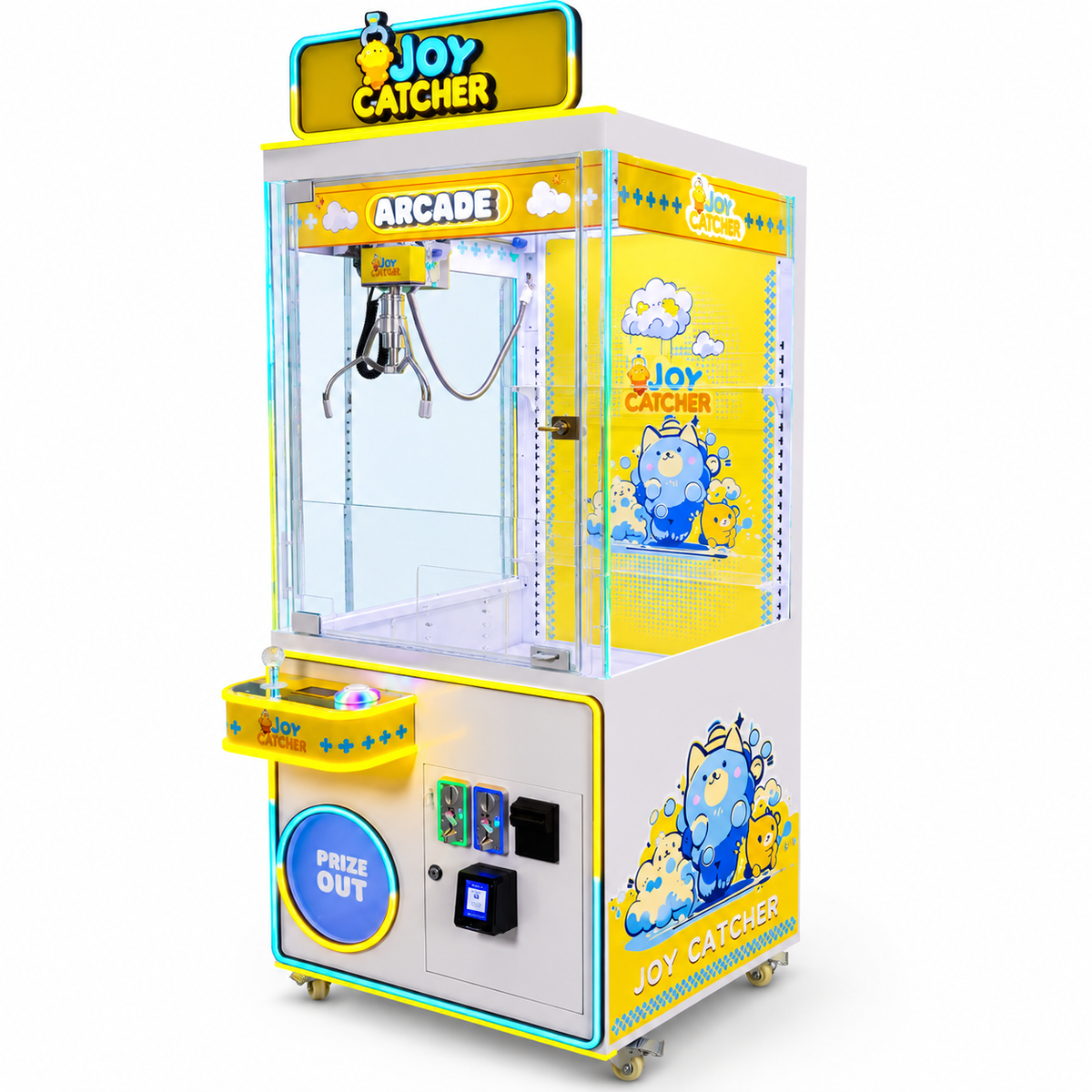 Yellow Joy Catcher 31-inch Claw Machine