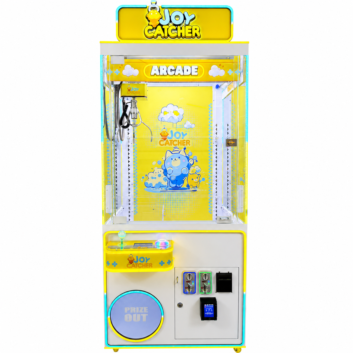 Yellow Joy Catcher 31-inch Claw Machine