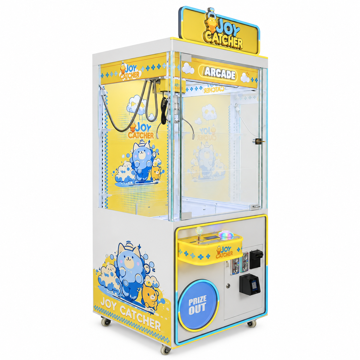 Yellow Joy Catcher 31-inch Claw Machine