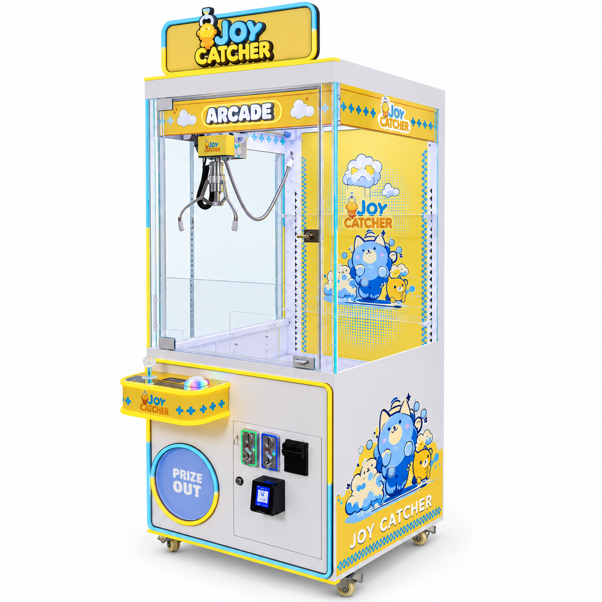 Yellow Joy Catcher 31-inch Claw Machine