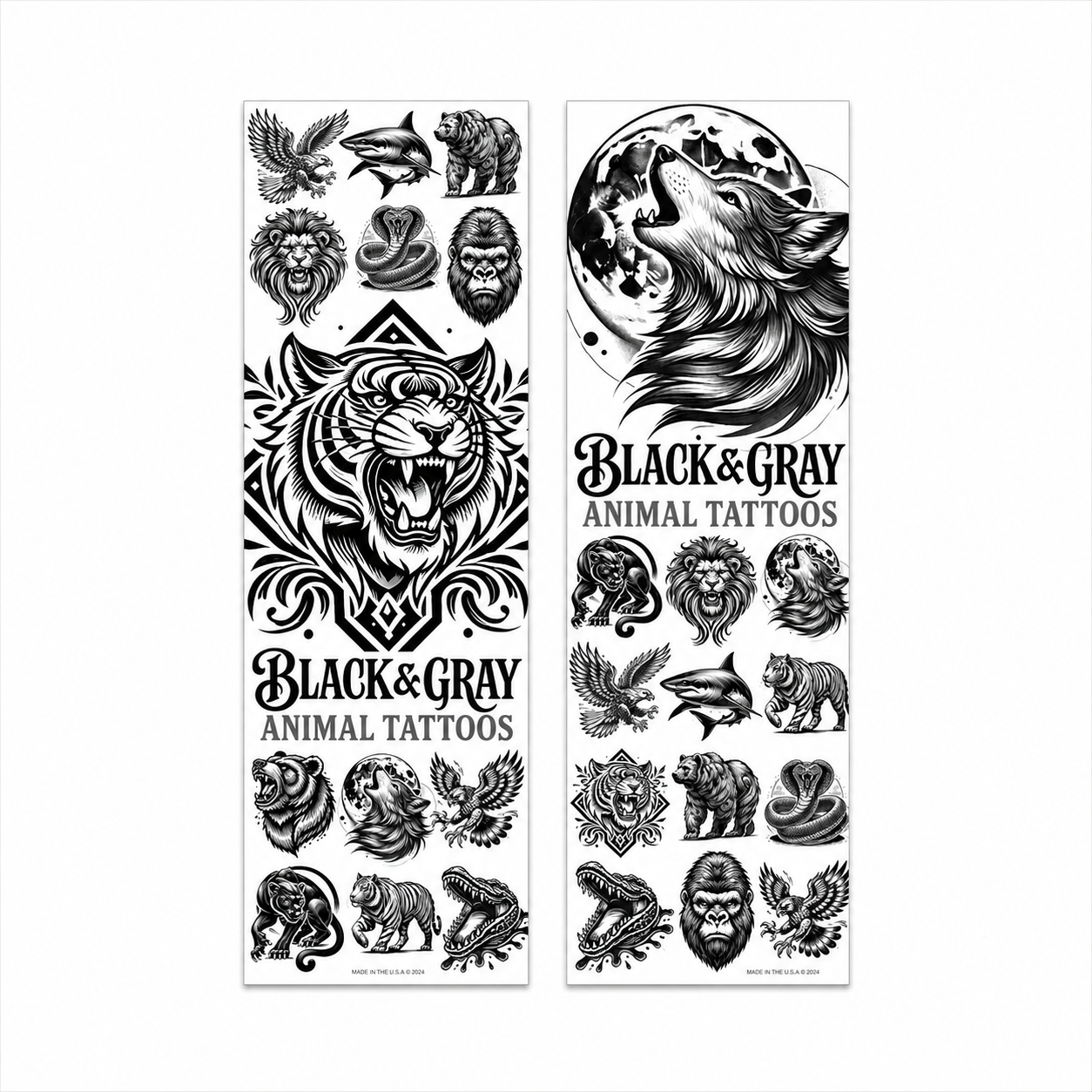 General Black & Gray Temporary Vending Tattoos (300 ct)