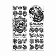 General Black & Gray Temporary Vending Tattoos (300 ct)