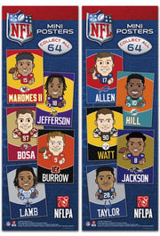 NFL Mini Posters Vending (NOT stickers)  (288ct)
