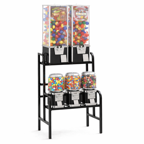 5 Machine Vending Rack - Rhino Classic + Super Pro (Black)