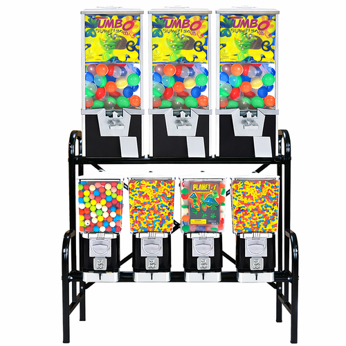7 Machine Vending Rack - Rhino Pro + Super Pro (Black)