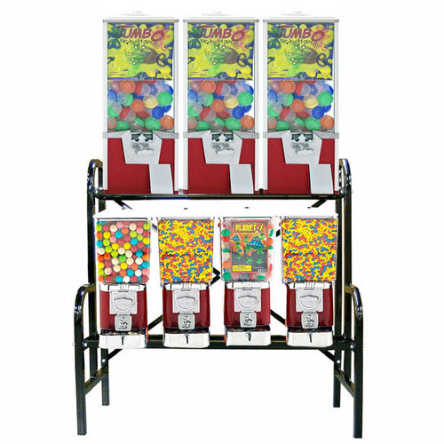 7 Machine Vending Rack - Rhino Pro + Super Pro (Red)