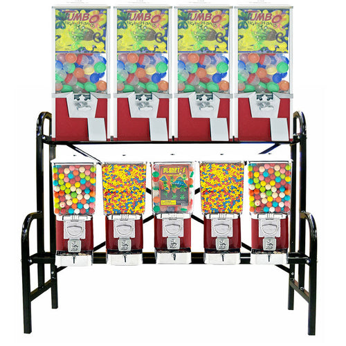 9 Machine Vending Rack - Rhino Pro + Super Pro (Red)