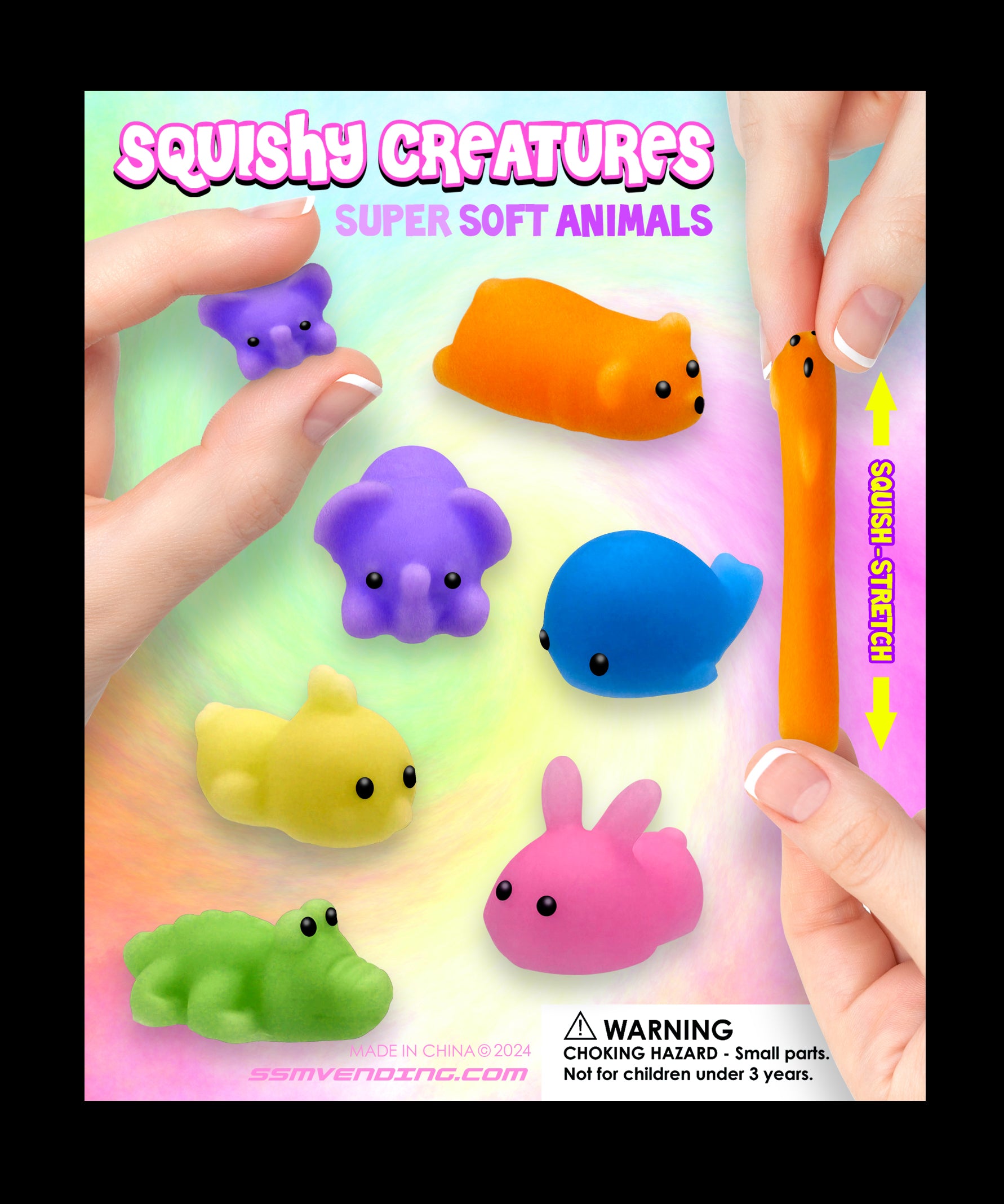 Squishy Creatures Vending Toys (1-inch) 250 ct
