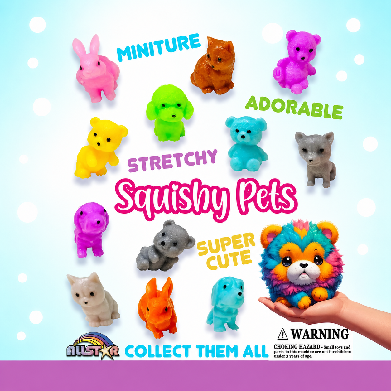 Squishy Pets Vending Capsules (1-inch)