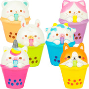 Squishy Bubble Tea Animal Bulk Vending Toys (100 ct)