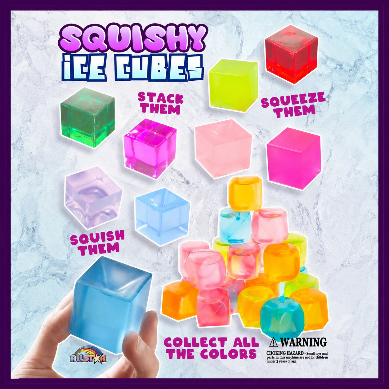 Squishy Ice Cubes Vending Capsules (1-inch)