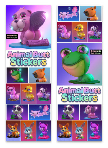 Animal Butts Vending Stickers (300 ct)