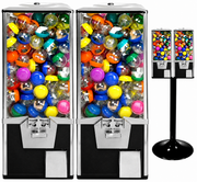 Super Pro 2 Double Head Toy Vending Machine with Stand - Black without Cashbox