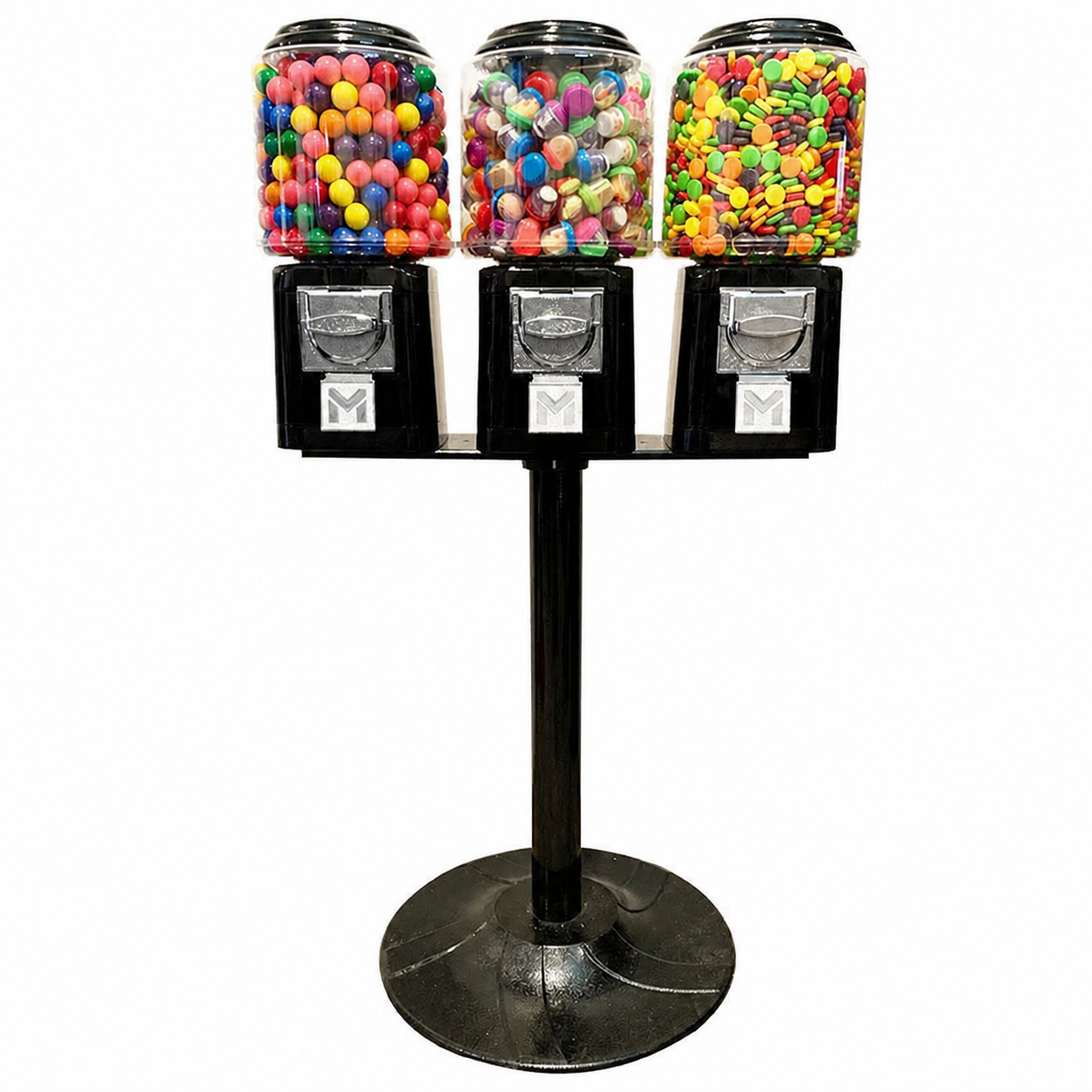 Triple Head VendMaster Vending Machine Stand (Black)