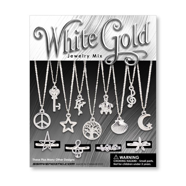 White Gold Vending Toys (1-inch) 250 ct