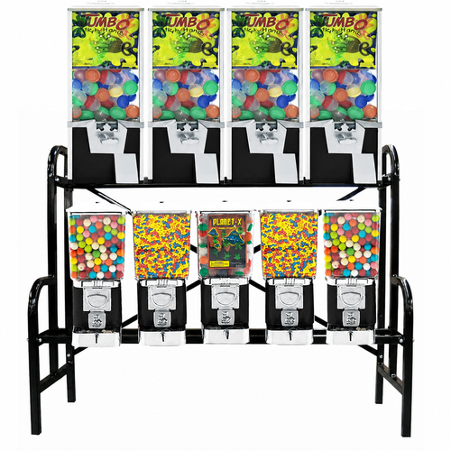 9 Machine Vending Rack - Rhino Pro + Super Pro (Black)