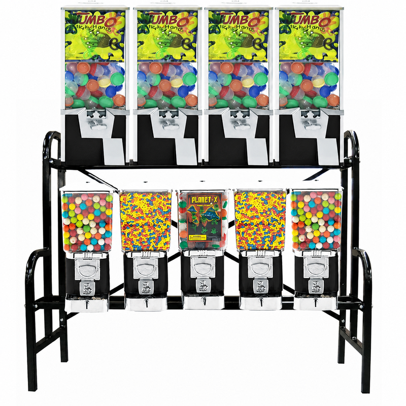 9 Machine Vending Rack - Rhino Pro + Super Pro (Black)