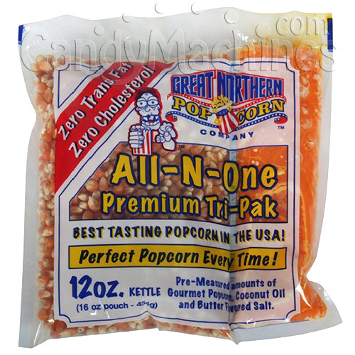 12 Oz All-N-One Premium Tri-Pak Portion Popcorn - 24 Pack