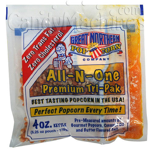 4 Oz All-N-One Premium Tri-Pak Portion Popcorn - 24 Pack