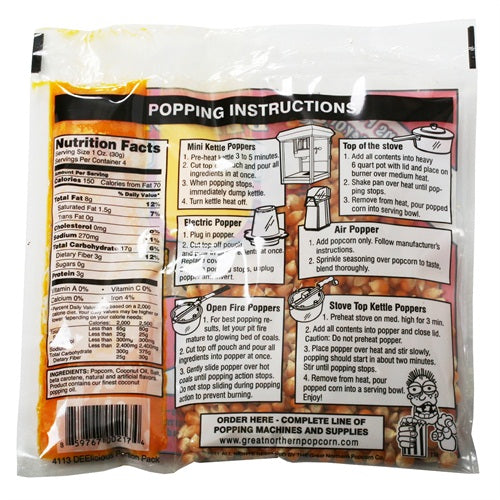 4 Oz All-N-One Premium Tri-Pak Portion Popcorn - 5 Pack
