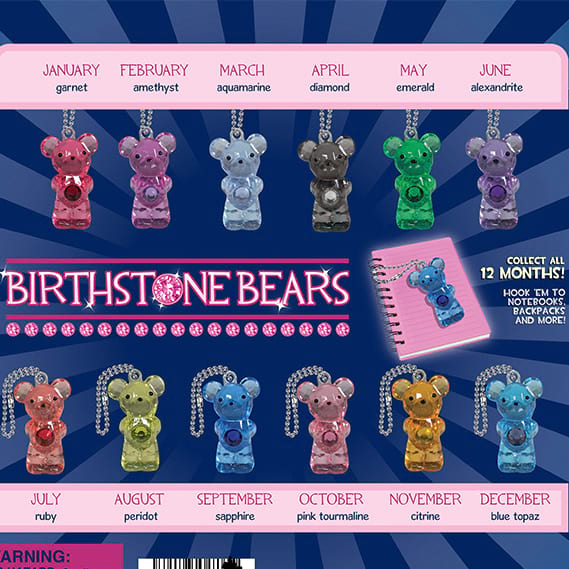 Birthstone Bears Vending Capsules (2-inch) 250 ct