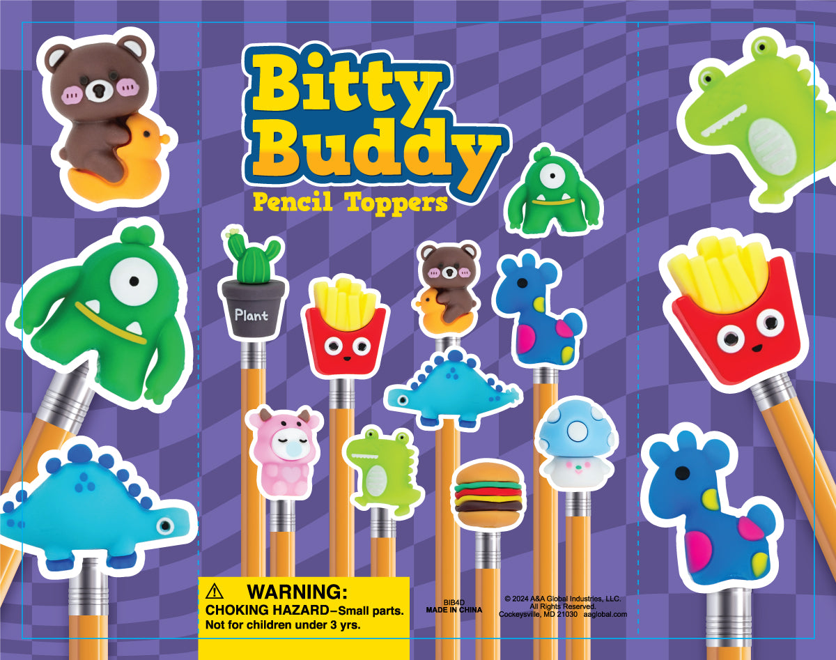 Bitty Buddy Pencil Toppers #4 Vending Capsules (2 inch) 250 ct