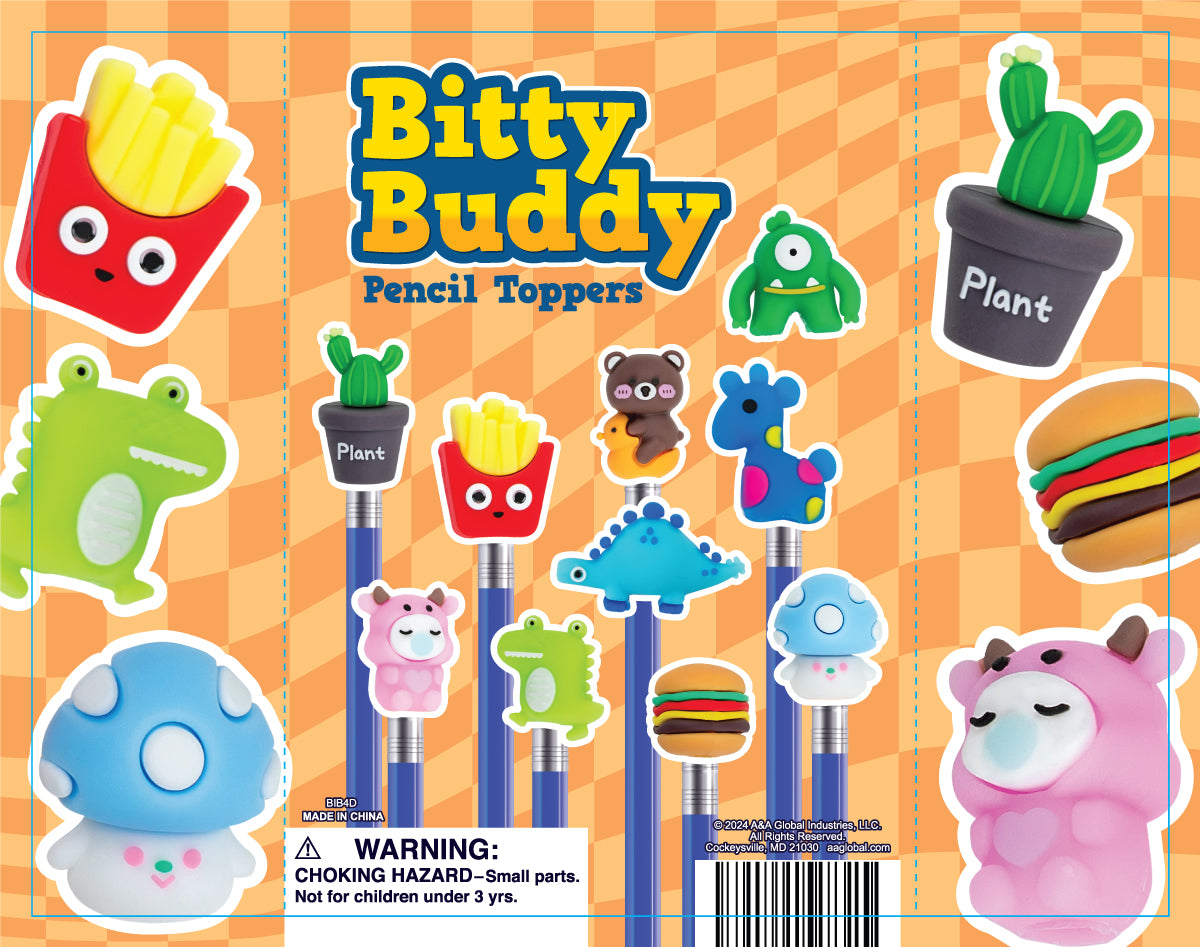 Bitty Buddy Pencil Toppers #4 Vending Capsules (2 inch) 250 ct