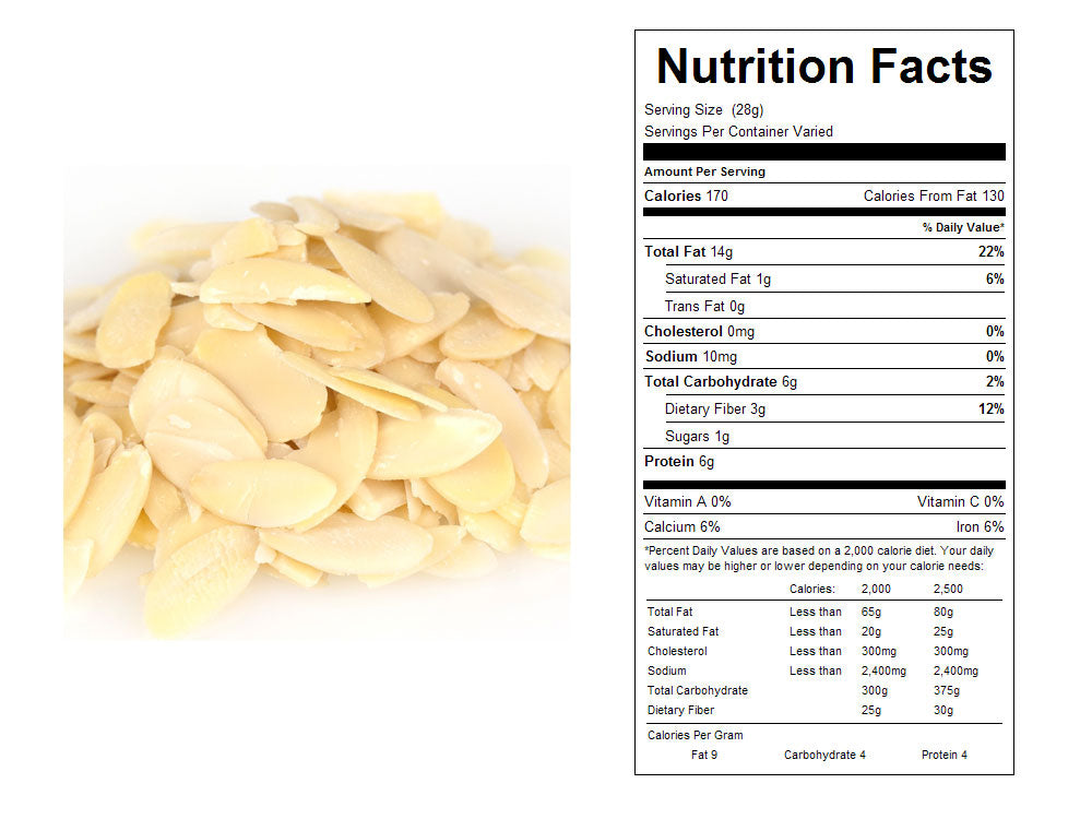 Raw Diced Bulk Almonds 25 lbs