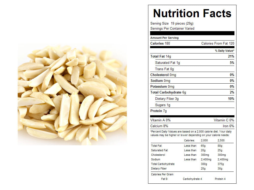 Blanched Slivered Bulk Almonds