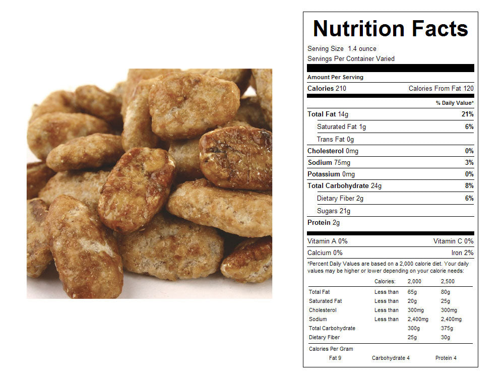 Butter Toffee Coated Bulk Pecans 12 lbs