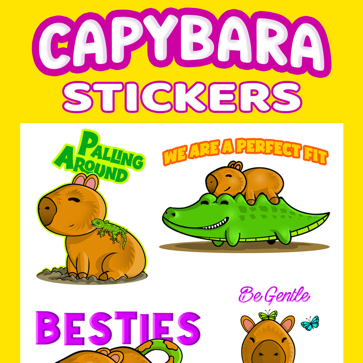 Capybara Stickers (300 ct)