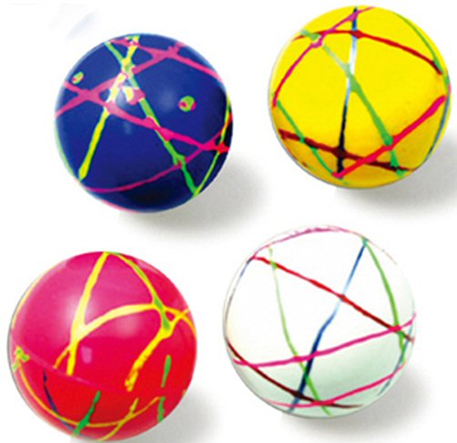 Color Stripe 45mm Bouncy Balls