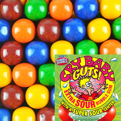 Dubble Bubble Cry Baby Guts Gumballs, 1-inch (850 ct)