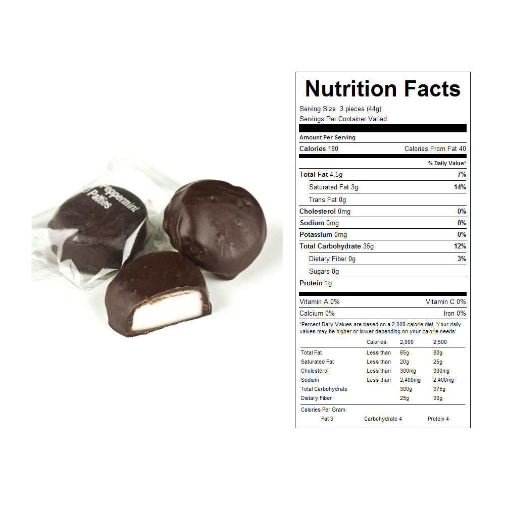 Dark Chocolate Peppermint Patties Bulk Candy 10 lbs