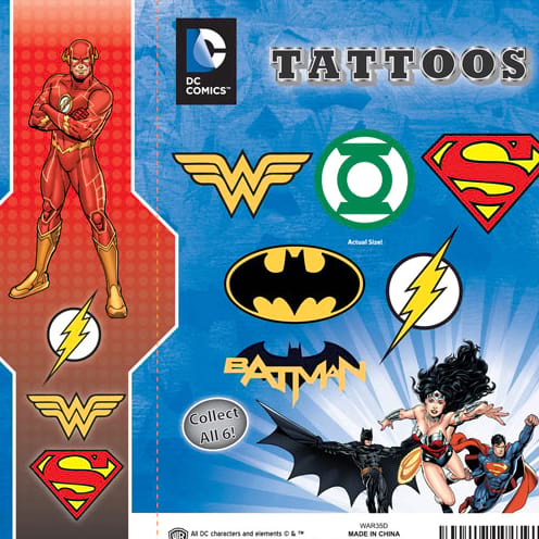 DC Comics Logo Tattoos Toy Vending Capsules (2-inch) 250 ct