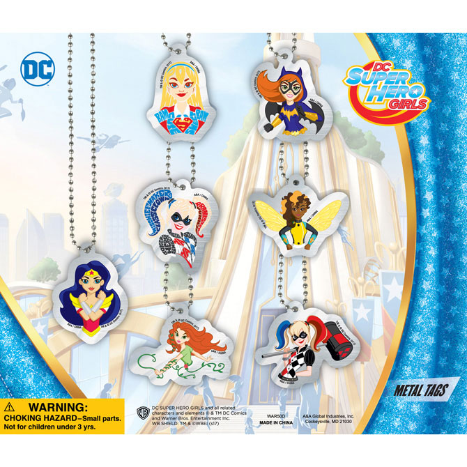 DC Superhero Girls Metal Tags Vending Capsules