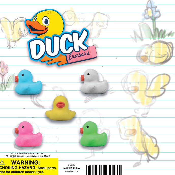 Duck Erasers Vending Capsules (1-inch) 250 ct
