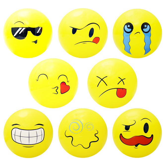 Emoji 5 inch Inflatable Balls 250 ct