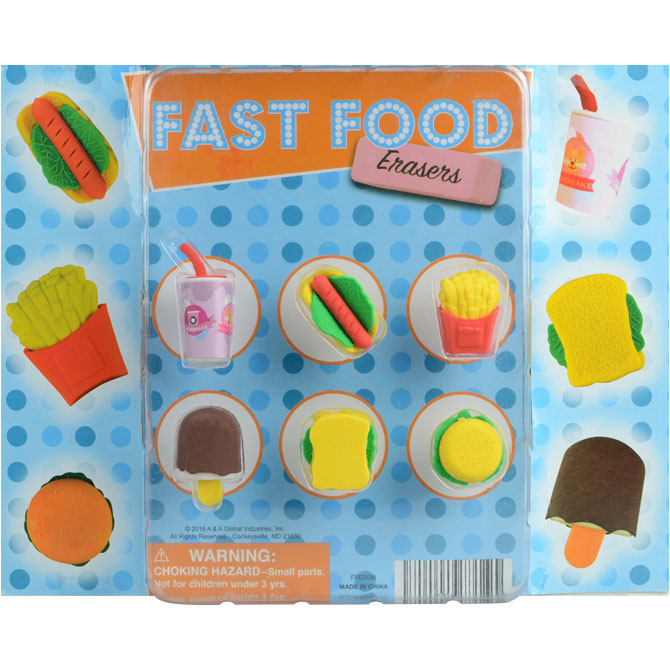 Fast Food Erasers Toy Vending Capsules