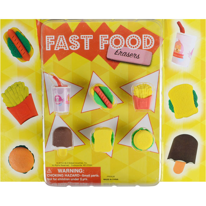 Fast Food Erasers Toy Vending Capsules