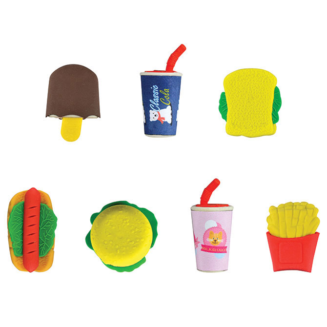 Fast Food Erasers Toy Vending Capsules