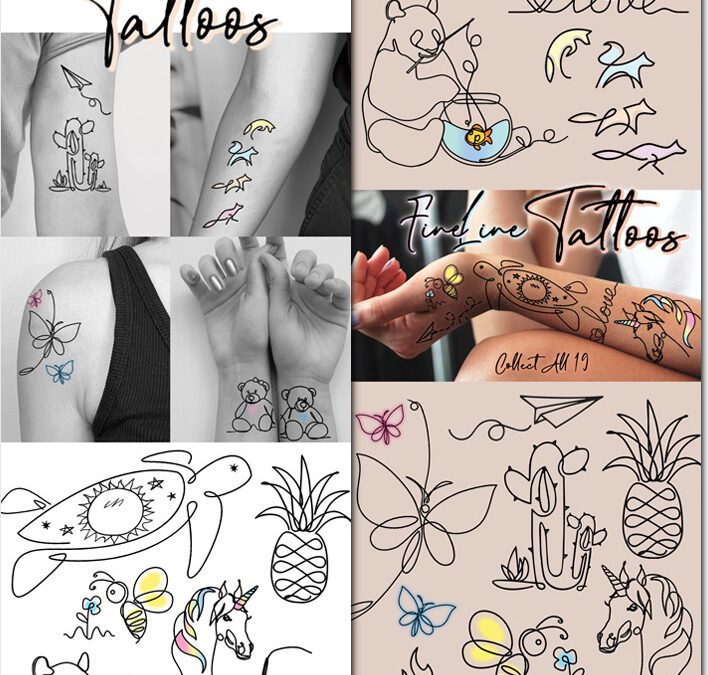 Fine Line Temporary Vending Tattoos (300 ct)